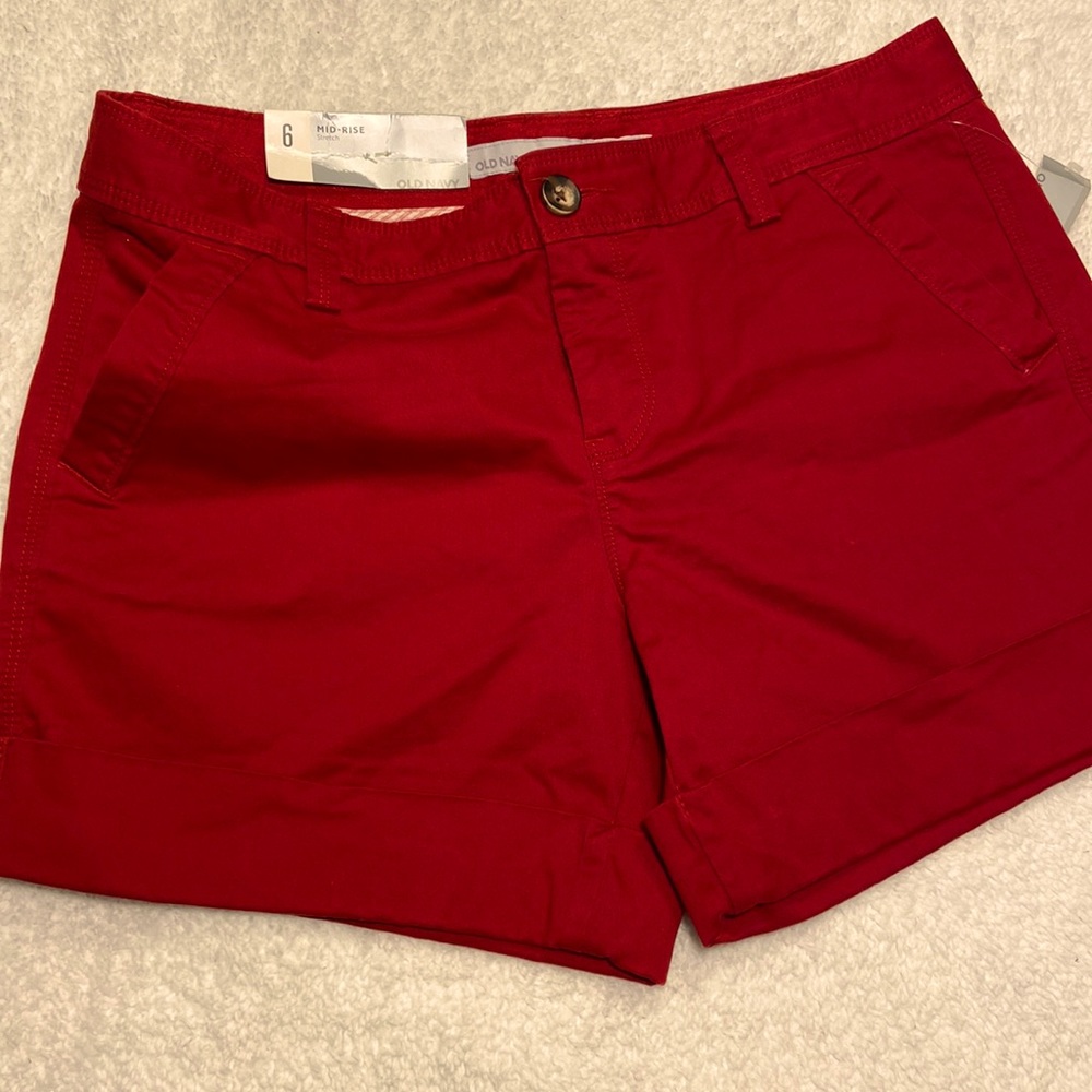 NWT Old Navy Mid-Rise Stretch Chino Shorts